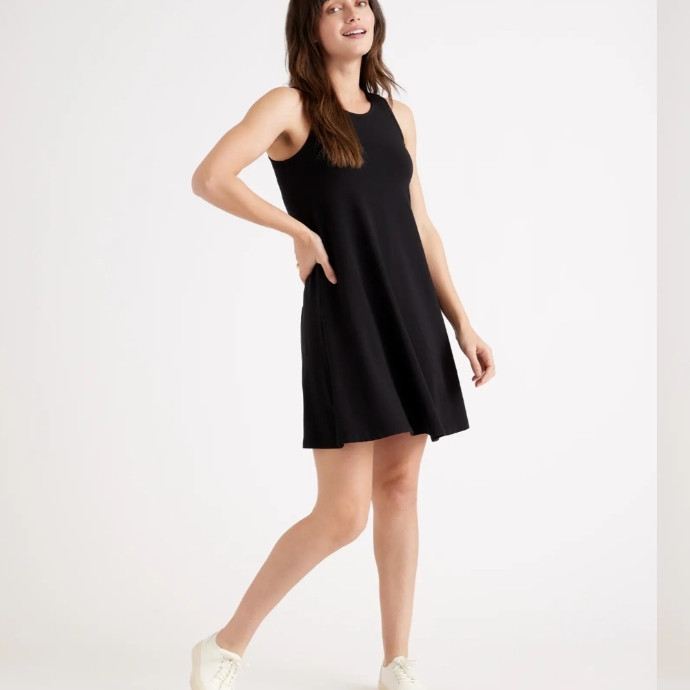 Quince Black Sleeveless Dress